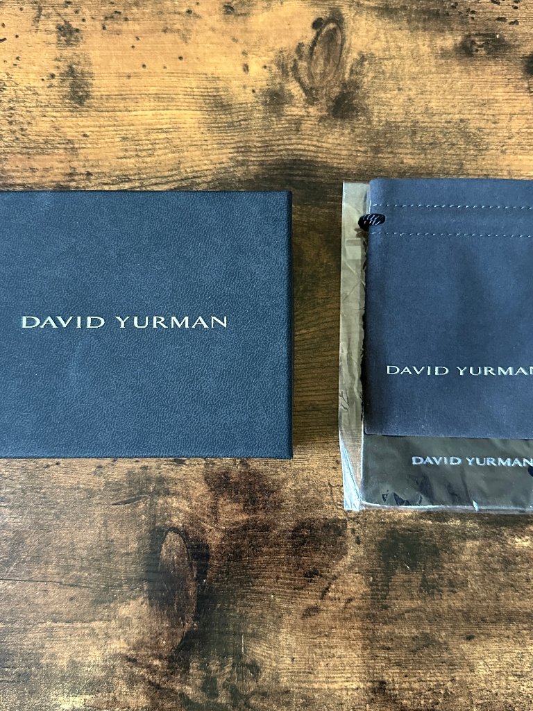 David Yurman Empty Black Cardboard Display Box Pouch  Polishing Cloth Set